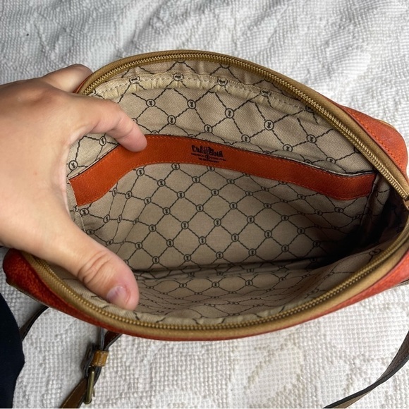 Vintage Leather Goldpfeil Caracciola Bag Orange - Picture 9 of 11